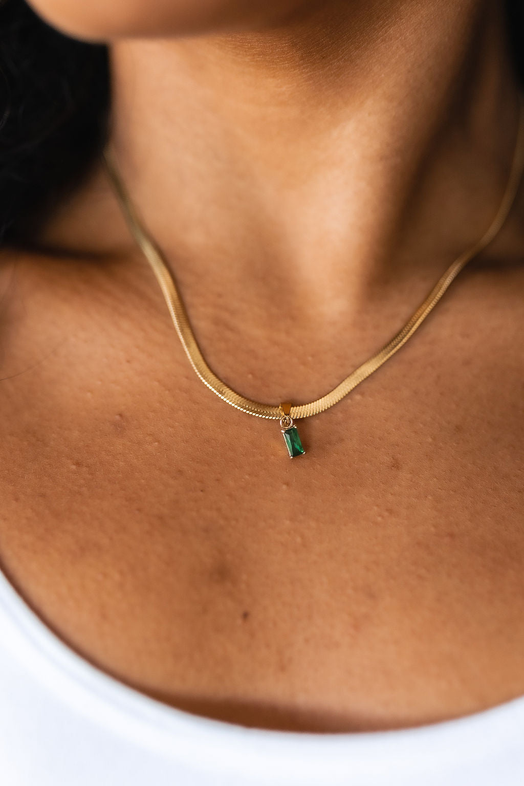 Hazel Blues® |  A Moment Like This Pendant Necklace in Green