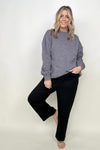 Hazel Blues® |  Twist Detail Reversible Oversized Sweatshirt With Pockets