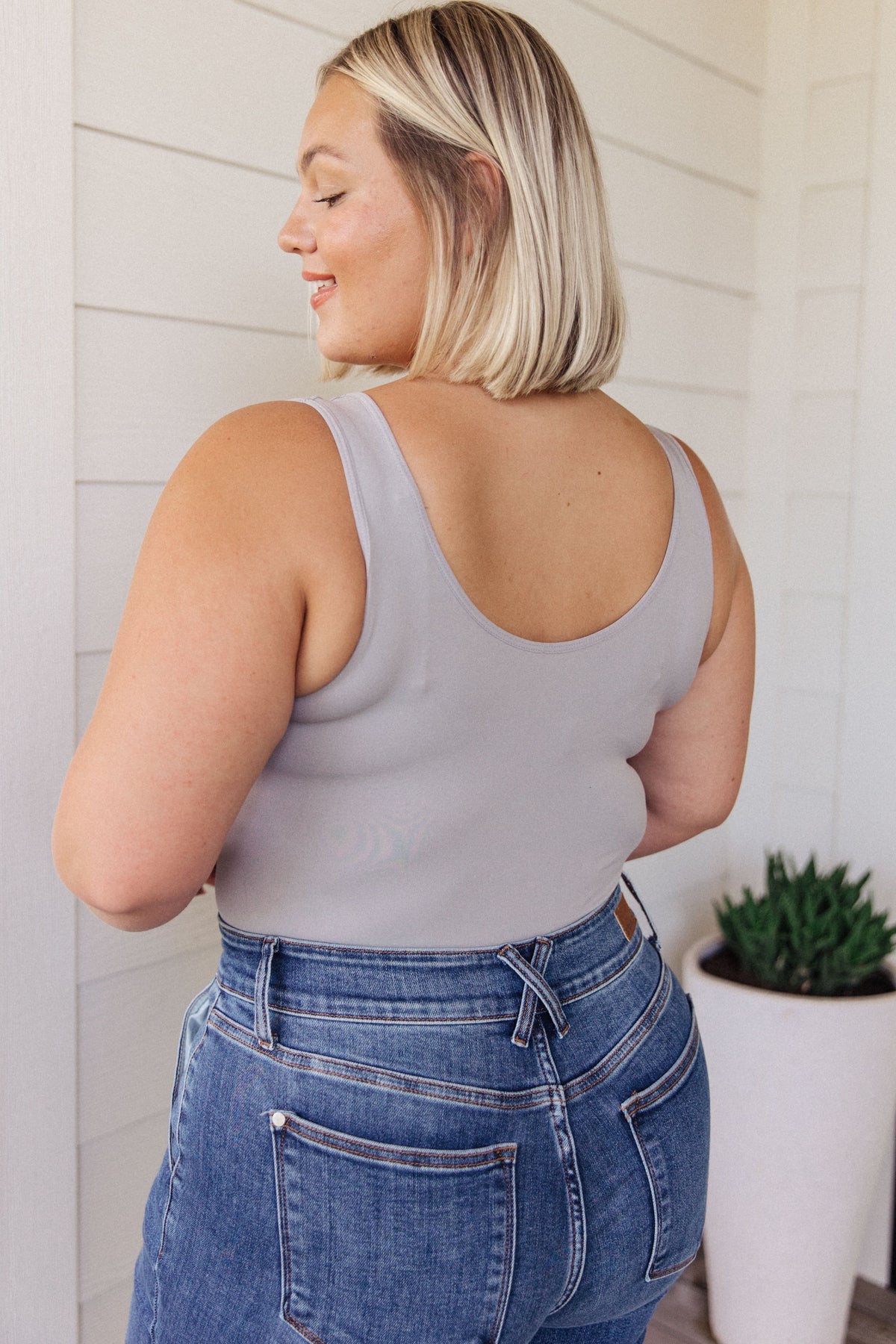 Hazel Blues® |  Basics Bodysuit in Grey