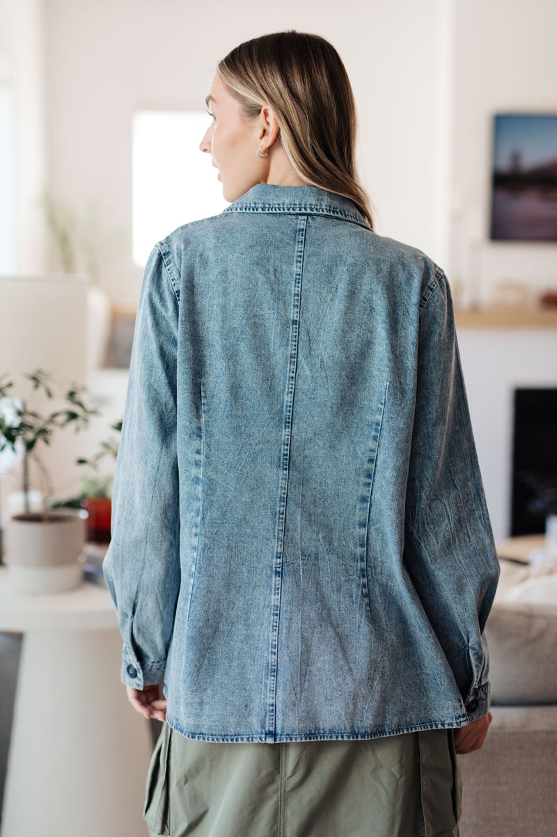 Hazel Blues® |  Business Brunch Denim Blazer