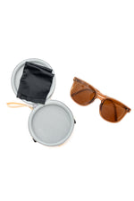 Hazel Blues® |  Collapsible Girlfriend Sunnies & Case in Champagne