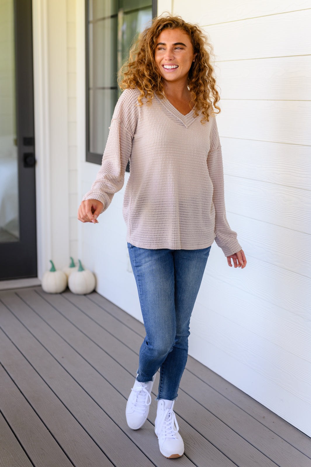 Hazel Blues® |  Calm In The Chaos V-Neck Sweater