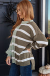 Hazel Blues® |  Can't Decide Color Block Striped Sweater