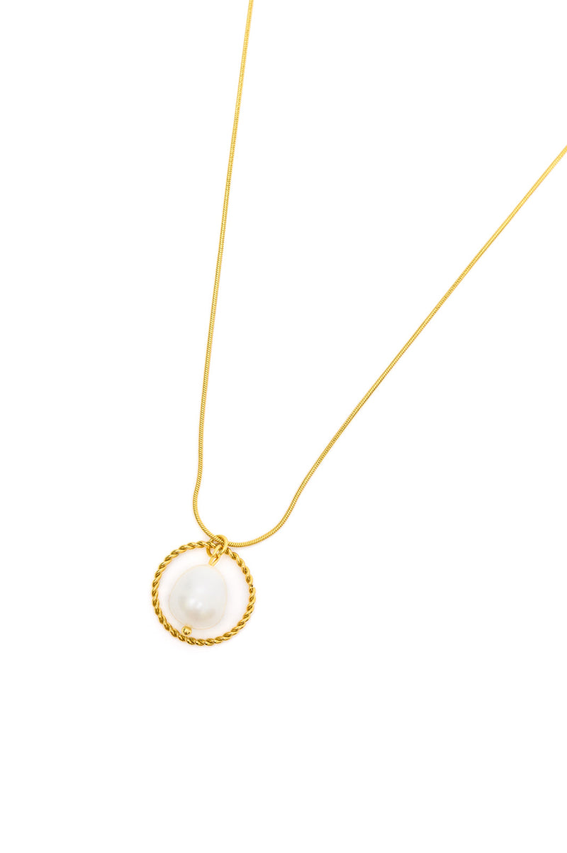 Hazel Blues® |  Center of the World Pearl Pendant Necklace