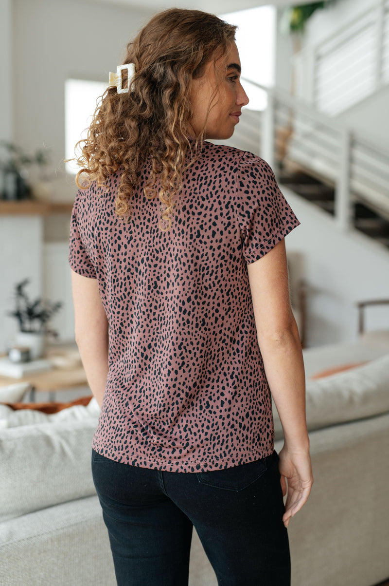 Hazel Blues® |  Cheetah Girl Short Sleeve Top