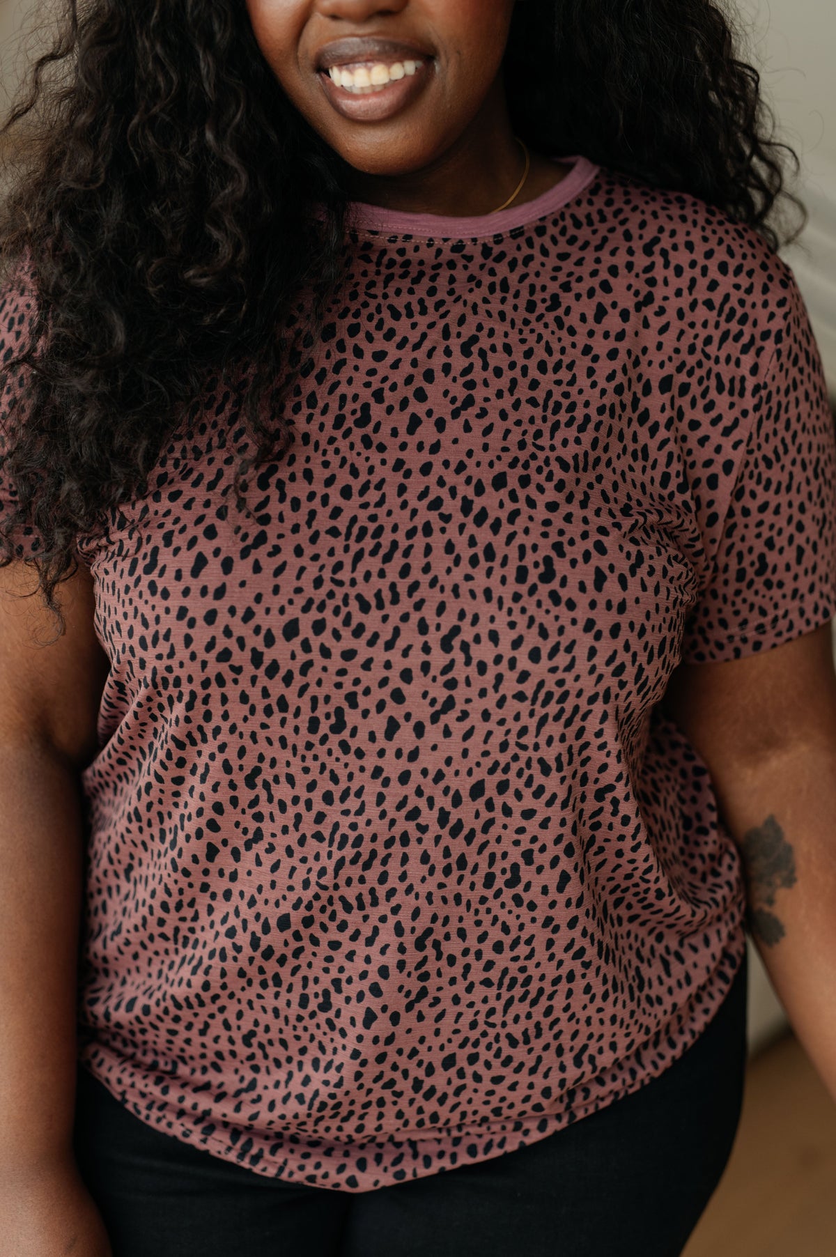 Hazel Blues® |  Cheetah Girl Short Sleeve Top