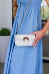 Hazel Blues® |  Classic Beauty Quilted Clutch in Ivory