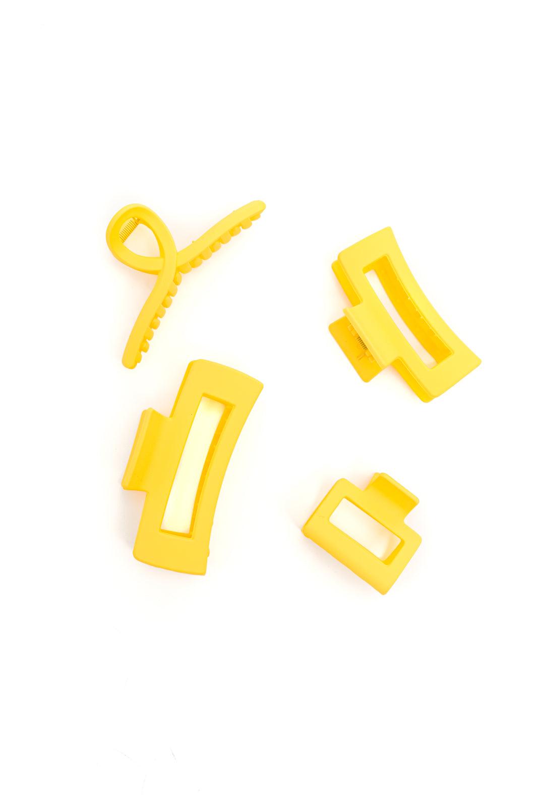 Hazel Blues® | Claw Clip Set of 4 in Lemon - Hazel Blues®