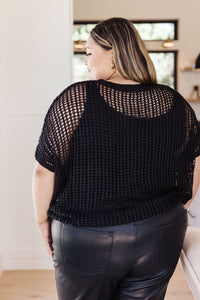 Hazel Blues® |  Coastal Dreams Fishnet Top in Black