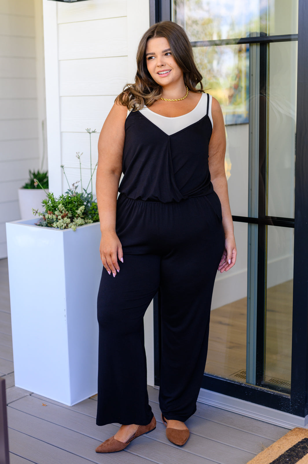 Hazel Blues® |  Completely Justified Jumpsuit in Black