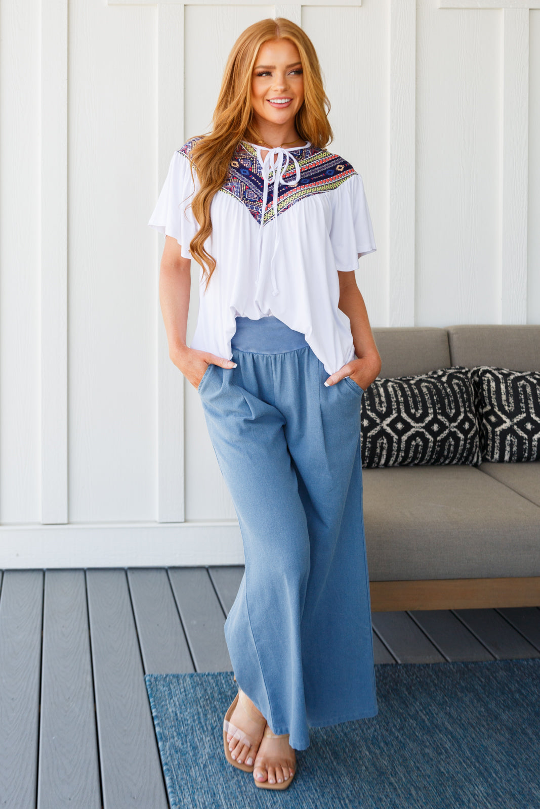 Hazel Blues® |  Contemplating Cool Wide Leg Pants