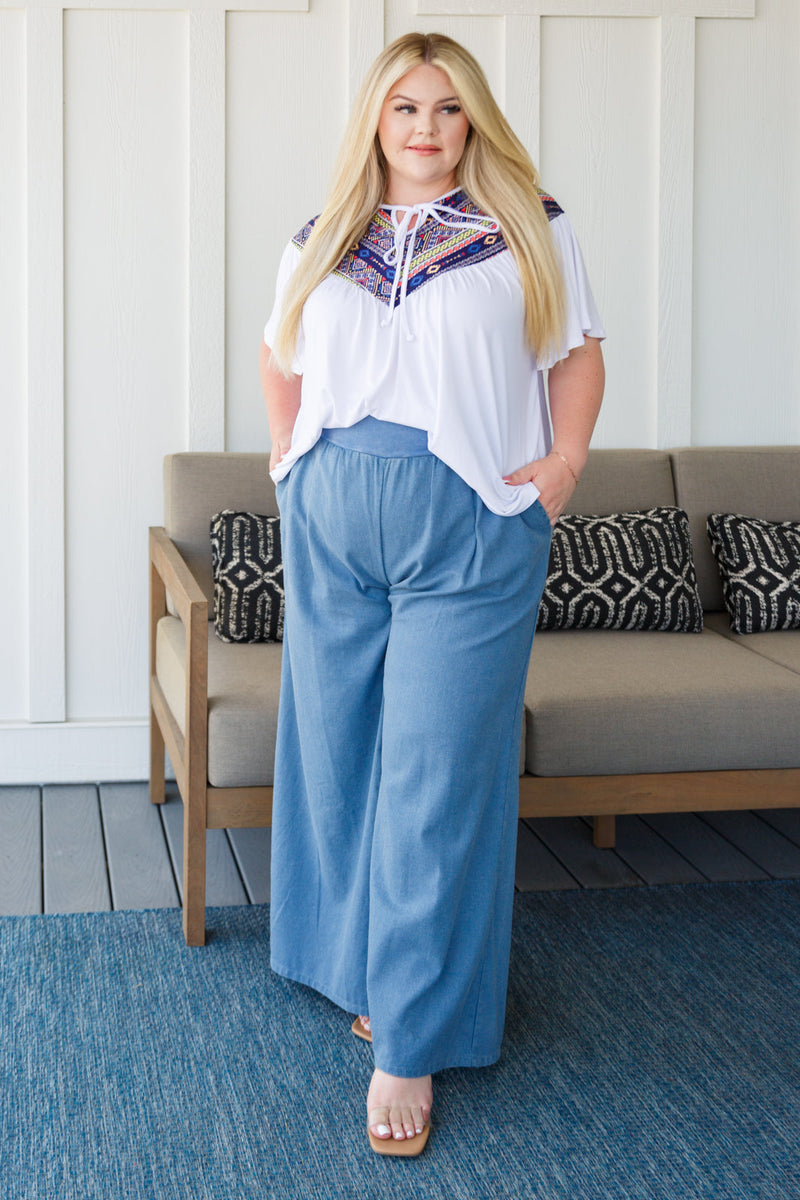 Hazel Blues® |  Contemplating Cool Wide Leg Pants