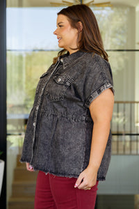 Hazel Blues® |  Cool and Carefree Denim Button Down