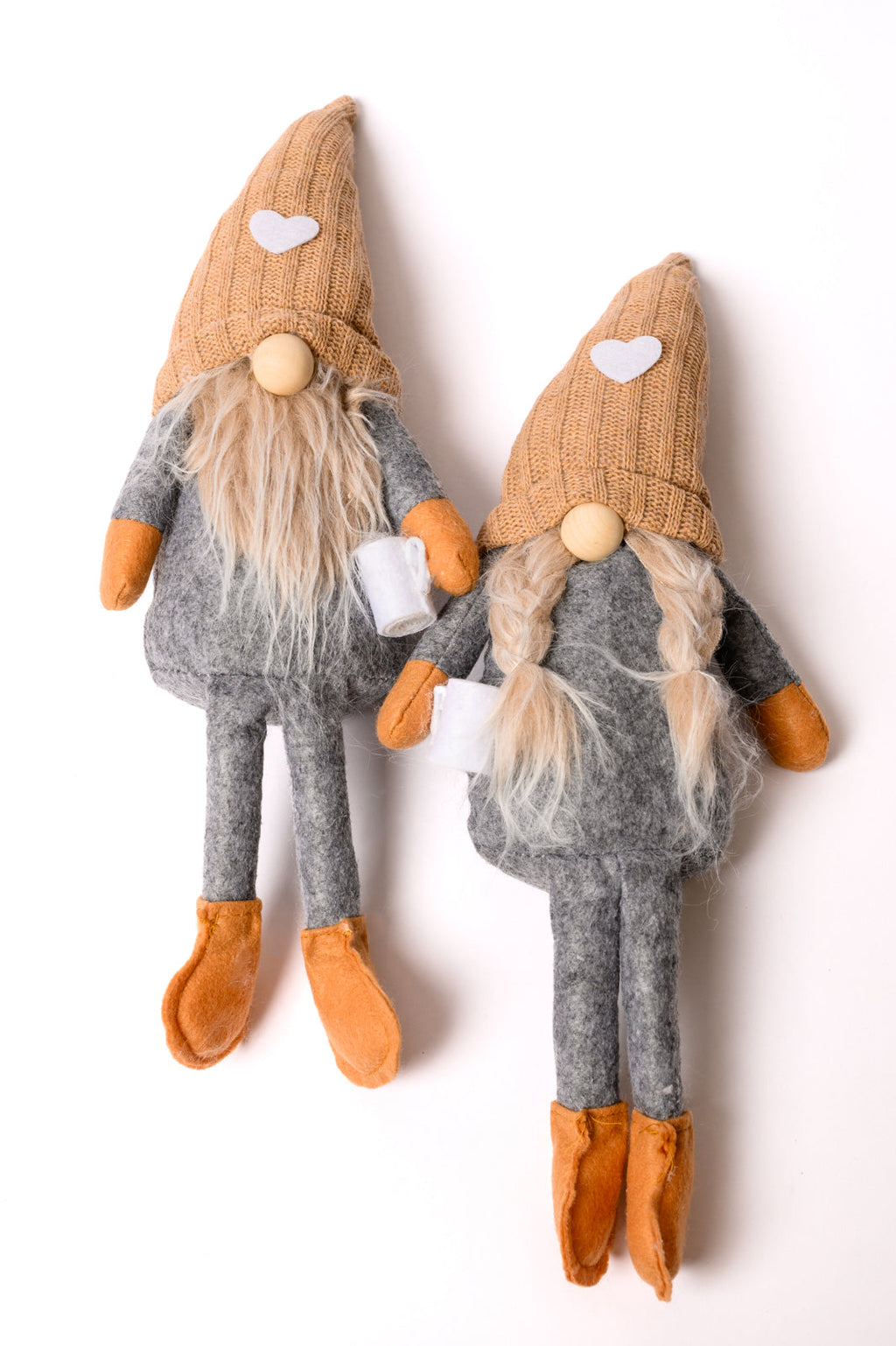 Hazel Blues® |  Coffee Lover Gnomes Set of 2 in Beige