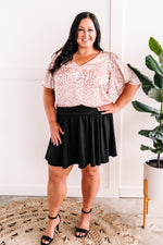 Hazel Blues® |  Flowy Skirt With Attached Shorts In Jet Black
