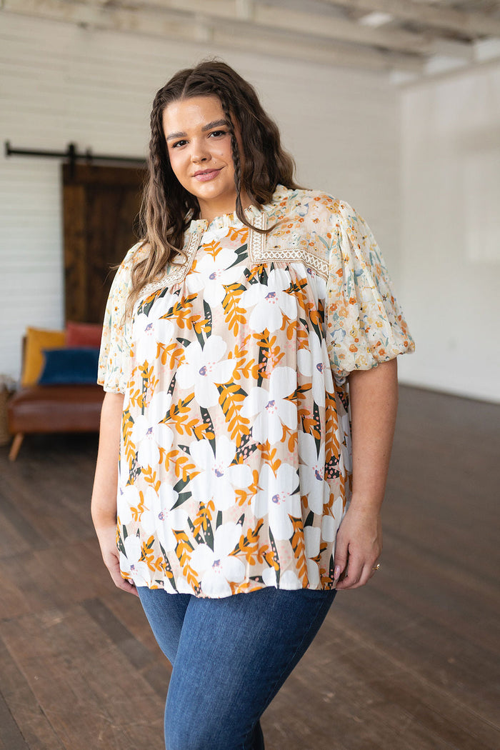 Hazel Blues® |  Daydreamer Mixed Floral Top