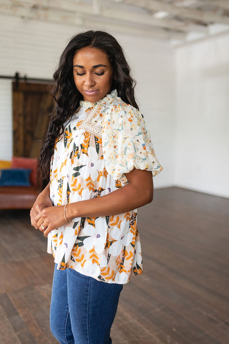 Hazel Blues® |  Daydreamer Mixed Floral Top