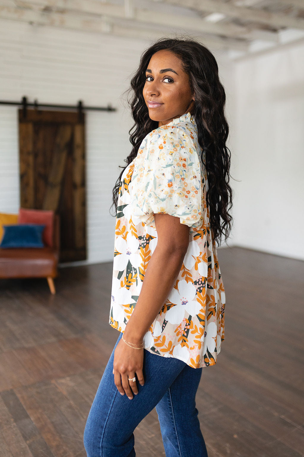 Hazel Blues® |  Daydreamer Mixed Floral Top