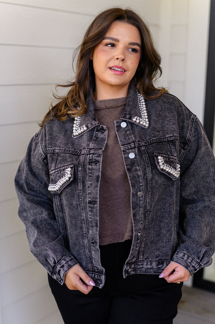 Hazel Blues® |  Denim And Pearls Denim Jacket