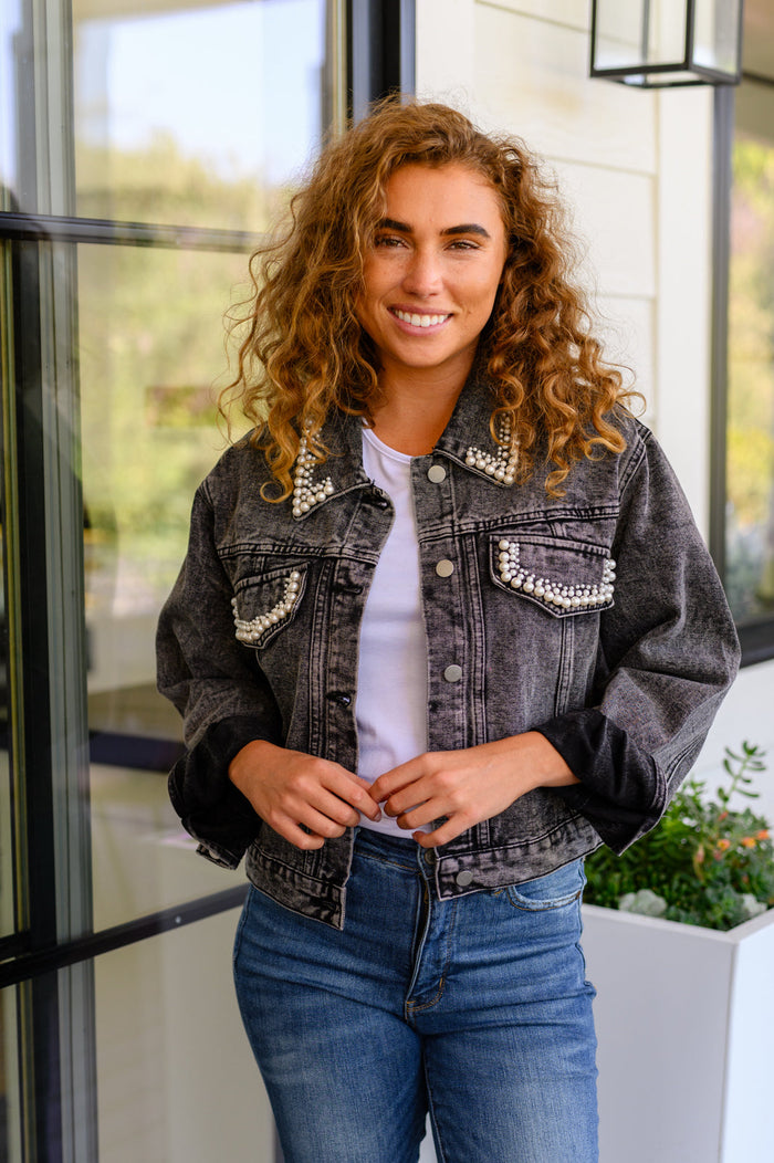 Hazel Blues® |  Denim And Pearls Denim Jacket