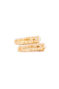 Hazel Blues® |  Double Trouble 2 Pack Hair Clip in Gold Leaf