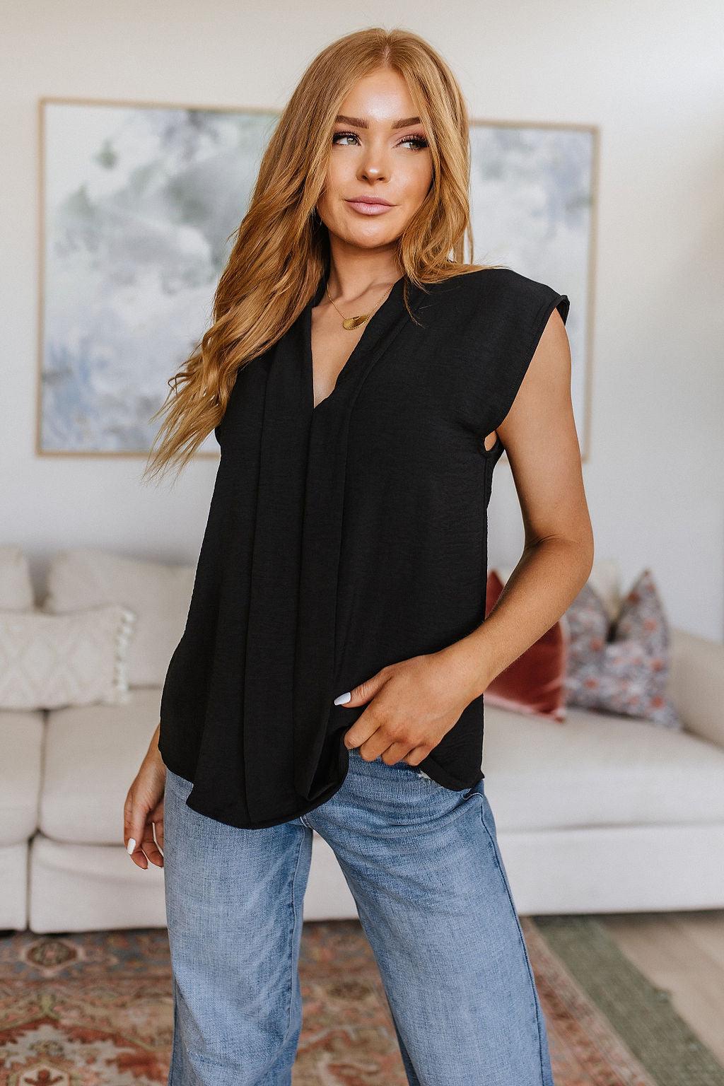 Hazel Blues® | Elevate Everyday Blouse in Black - Hazel Blues®