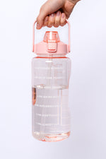 Hazel Blues® |  Elevated Water Tracking Bottle in Pink