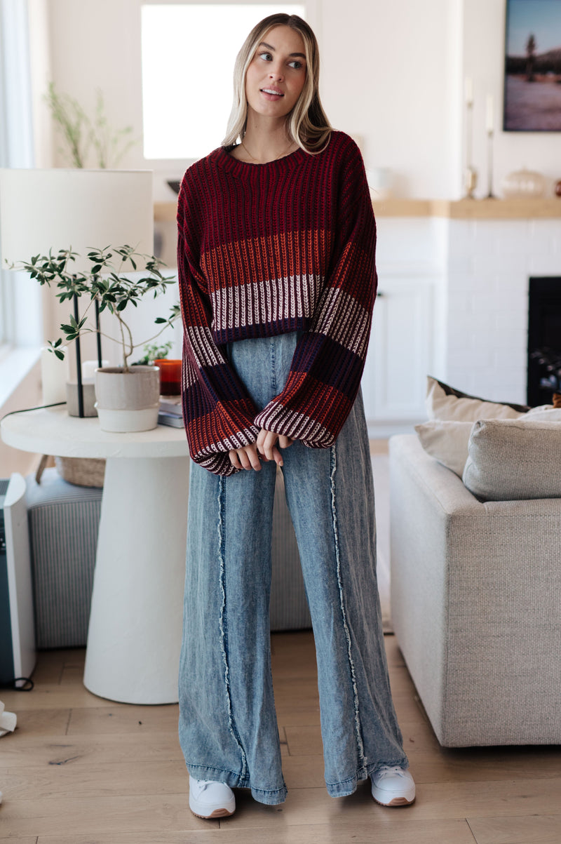 Hazel Blues® |  World of Wonder Striped Sweater