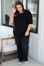 Hazel Blues® |  Evidently Different Puff Sleeve Top
