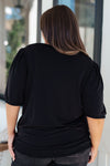 Hazel Blues® |  Evidently Different Puff Sleeve Top