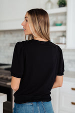 Hazel Blues® |  Evidently Different Puff Sleeve Top