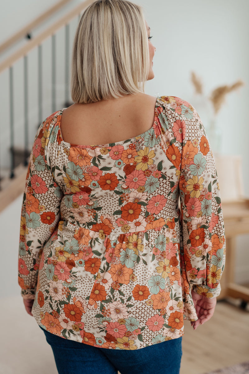 Hazel Blues® |  Fall For Florals Babydoll Top