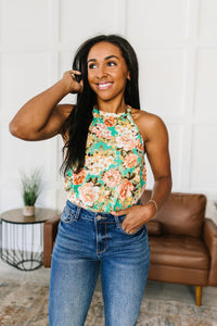 Hazel Blues® | Fiddle Dee Dee Floral Halter Top - Hazel Blues®