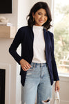 Hazel Blues® |  Fitted Blazer in Navy