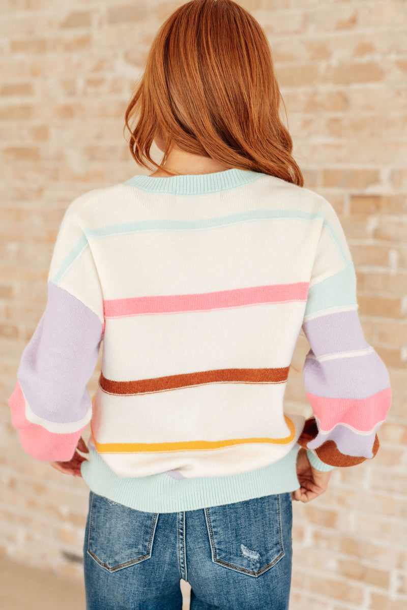 Hazel Blues® |  Flawless Features Striped Sweater