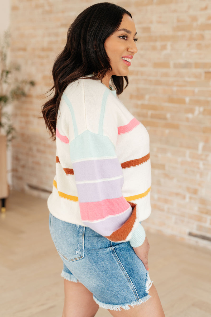 Hazel Blues® |  Flawless Features Striped Sweater