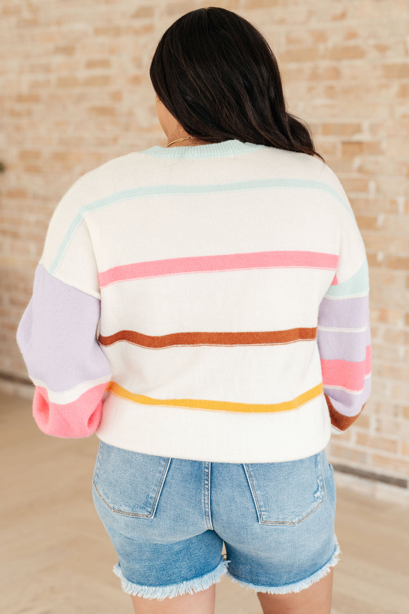 Hazel Blues® |  Flawless Features Striped Sweater