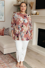 Hazel Blues® |  Float On Floral Top in Marsala