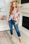Hazel Blues® |  Float On Floral Top in Marsala