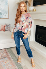 Hazel Blues® |  Float On Floral Top in Marsala