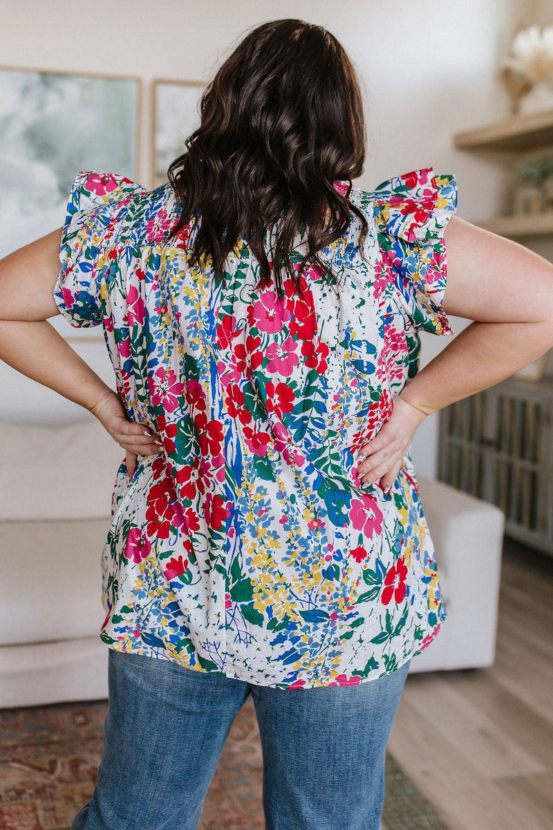 Hazel Blues® | Floral Impressions Blouse - Hazel Blues®