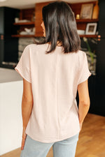 Hazel Blues® |  Frequently Asked Questions V-Neck Top in Blush
