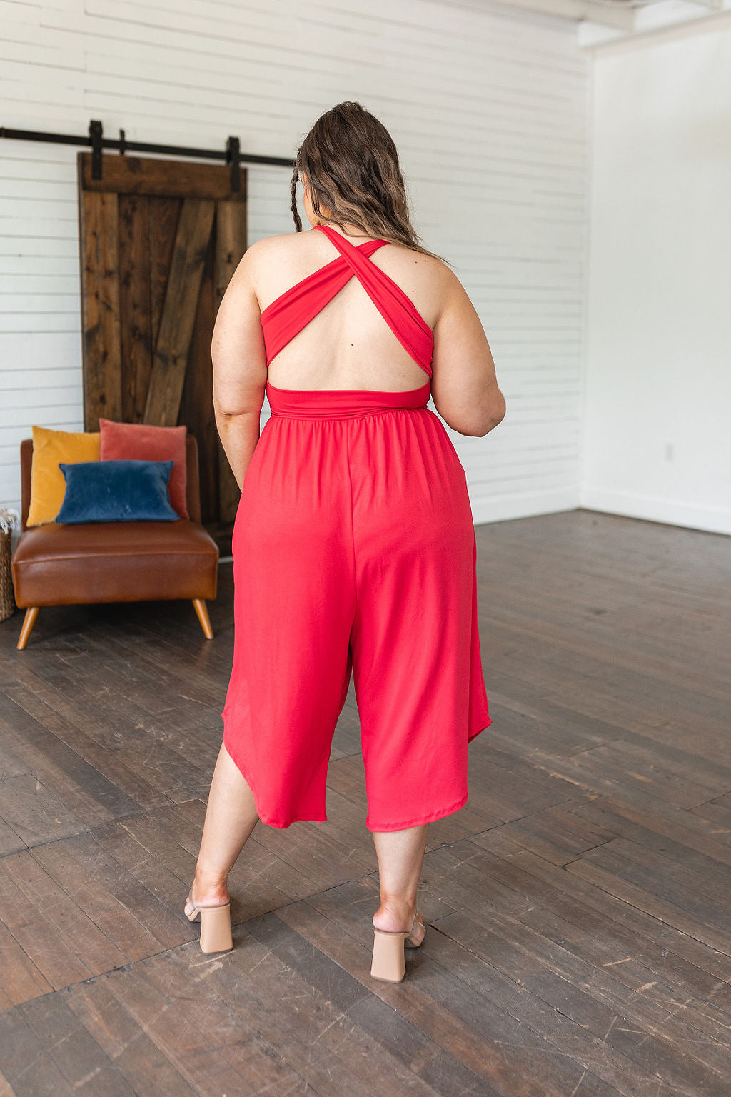 Hazel Blues® |  Good Idea Jumpsuit in Red