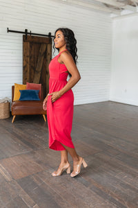 Hazel Blues® |  Good Idea Jumpsuit in Red