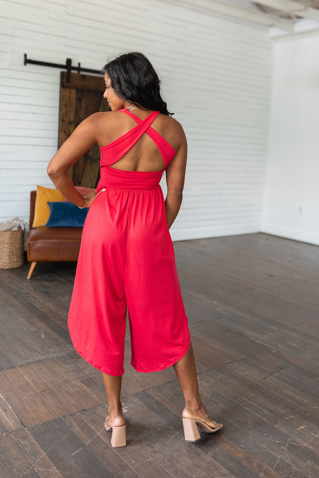 Hazel Blues® |  Good Idea Jumpsuit in Red