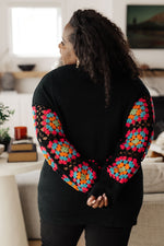 Hazel Blues® |  Granny Knows Best Crochet Accent Sweater