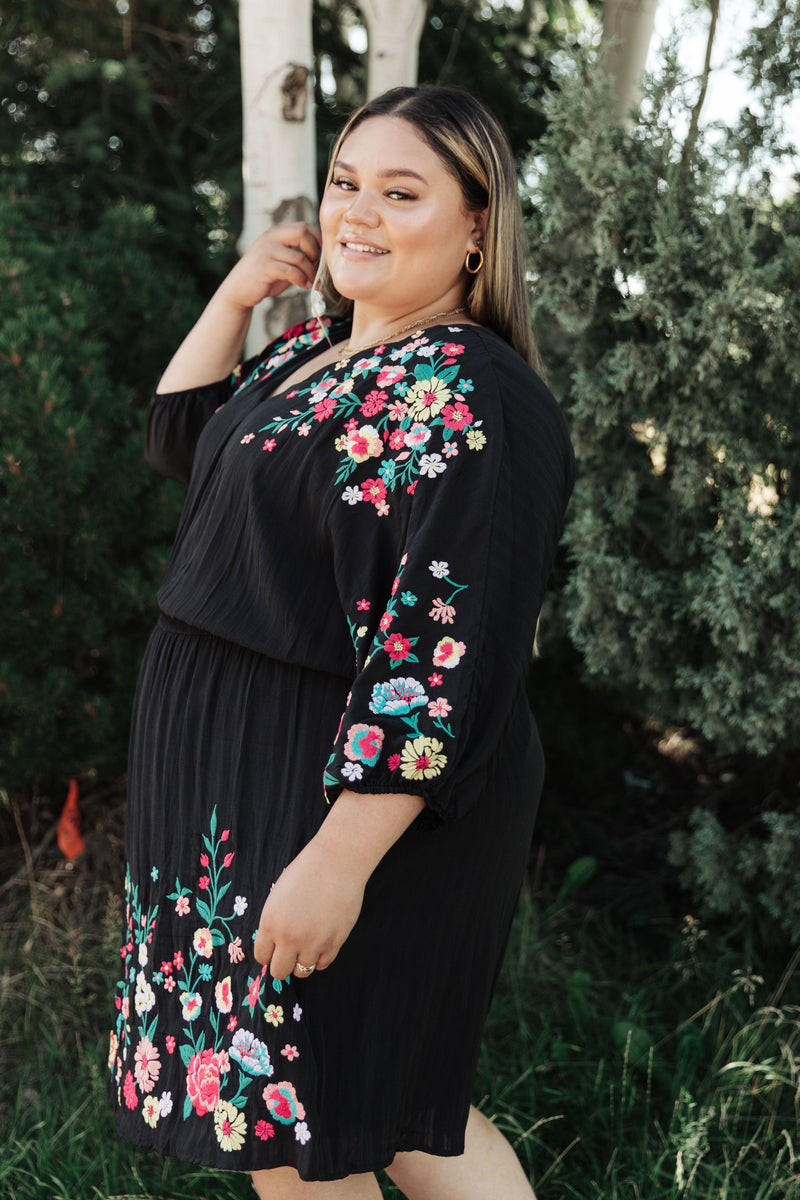 Hazel Blues | Happy To See You Floral Embroidered Dress Hazel Blues | Happy To See You Floral Embroidered Dress