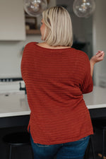 Hazel Blues® |  High Tide Oversize Top in Rust