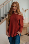 Hazel Blues® |  High Tide Oversize Top in Rust