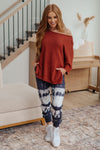 Hazel Blues® |  High Tide Oversize Top in Rust